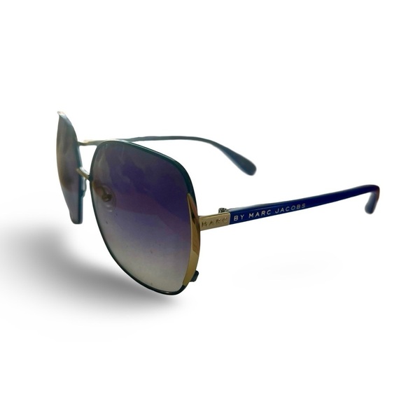 Marc By Marc Jacobs MMJ 098/S Oversized Sunglasses 70’s Style Blue Designer - Picture 4 of 6